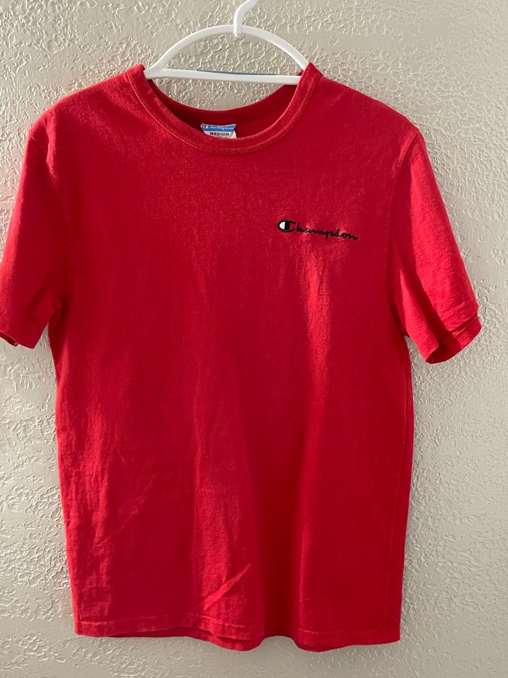 Champion Red Short Sleeve Logo T-Shirt‎